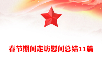 春節(jié)期間走訪慰問總結(jié)11篇