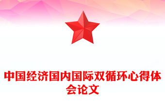 中國經濟國內國際雙循環心得體會論文