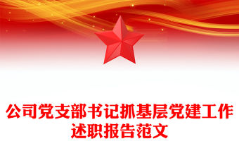 公司黨支部書記抓基層黨建工作述職報告范文