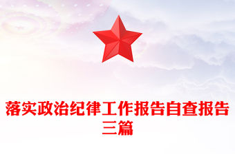 落實政治紀律工作報告自查報告三篇