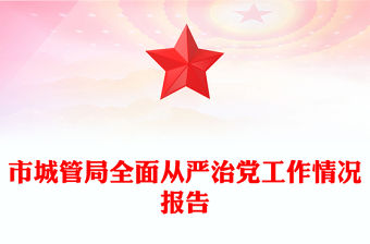 市城管局全面從嚴治黨工作情況報告