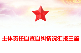 主體責任自查自糾情況匯報三篇