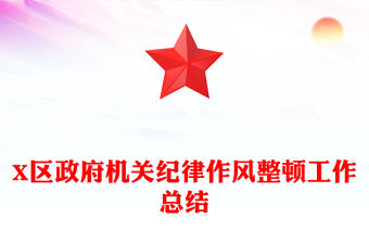 X區政府機關紀律作風整頓工作總結