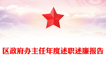 區政府辦主任年度述職述廉報告