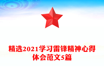 精選2021學(xué)習(xí)雷鋒精神心得體會(huì)范文5篇