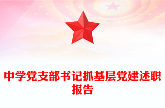 中學(xué)黨支部書記抓基層黨建述職報告