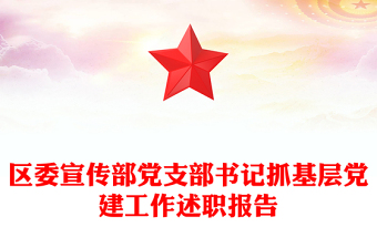 區(qū)委宣傳部黨支部書記抓基層黨建工作述職報告