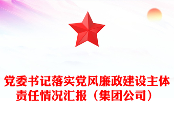 黨委書(shū)記落實(shí)黨風(fēng)廉政建設(shè)主體責(zé)任情況匯報(bào)（集團(tuán)公司）