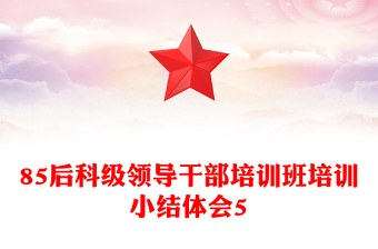 85后科級(jí)領(lǐng)導(dǎo)干部培訓(xùn)班培訓(xùn)小結(jié)體會(huì)5