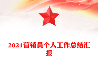 2021營銷員個人工作總結(jié)匯報