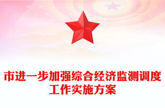 市進一步加強綜合經濟監測調度工作實施方案