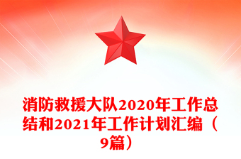 消防救援大隊(duì)2020年工作總結(jié)和2021年工作計(jì)劃匯編(9篇)