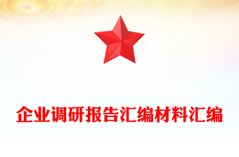 企業(yè)調(diào)研報告匯編材料匯編