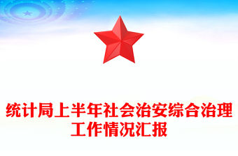 統(tǒng)計(jì)局上半年社會(huì)治安綜合治理工作情況匯報(bào)