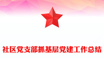 社區(qū)黨支部抓基層黨建工作總結(jié)