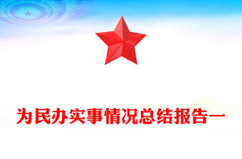 為民辦實事情況總結報告一