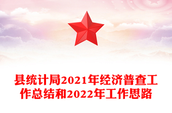 縣統(tǒng)計(jì)局2021年經(jīng)濟(jì)普查工作總結(jié)和2022年工作思路