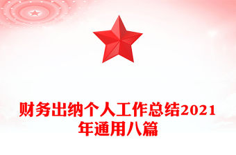 財務出納個人工作總結2021年通用八篇