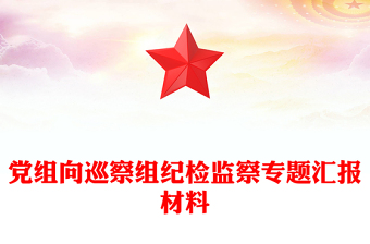 黨組向巡察組紀檢監(jiān)察專題匯報材料