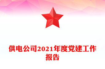 供電公司2021年度黨建工作報告