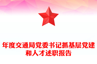 年度交通局黨委書記抓基層黨建和人才述職報告