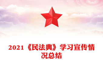 2021《民法典》學習宣傳情況總結