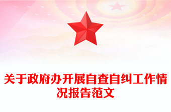 關(guān)于政府辦開展自查自糾工作情況報(bào)告范文