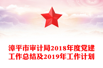 漳平市審計(jì)局2018年度黨建工作總結(jié)及2019年工作計(jì)劃