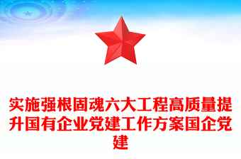 實施強根固魂六大工程高質(zhì)量提升國有企業(yè)黨建工作方案國企黨建