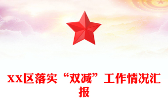 XX區(qū)落實(shí)“雙減”工作情況匯報(bào)