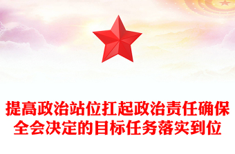提高政治站位扛起政治責(zé)任確保全會(huì)決定的目標(biāo)任務(wù)落實(shí)到位