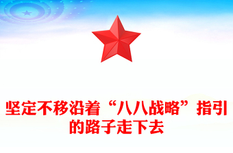 堅定不移沿著“八八戰(zhàn)略”指引的路子走下去