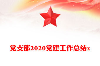 黨支部2020黨建工作總結x