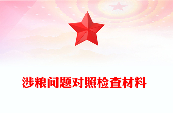 涉糧問題對(duì)照檢查材料