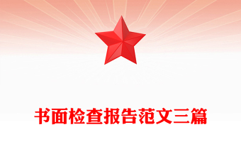 書面檢查報告范文三篇