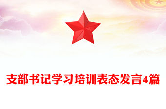 支部書記學習培訓表態發言4篇