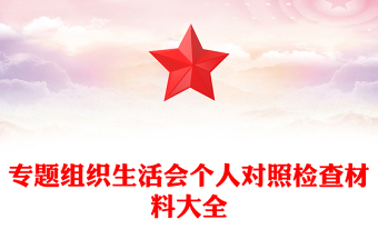 專題組織生活會(huì)個(gè)人對(duì)照檢查材料大全