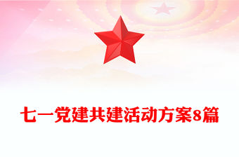 七一黨建共建活動方案8篇