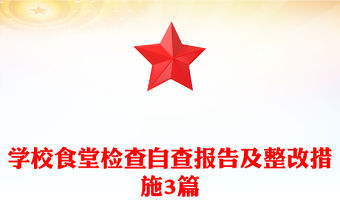 學校食堂檢查自查報告及整改措施3篇