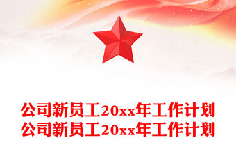 公司新員工20xx年工作計劃公司新員工20xx年工作計劃