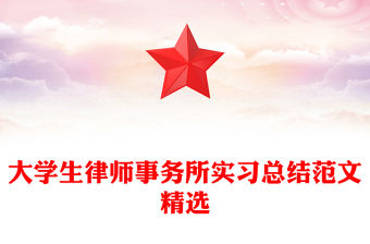 大學生律師事務所實習總結范文精選