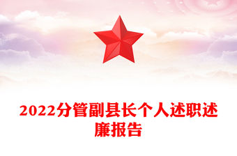 2022分管副縣長個人述職述廉報告