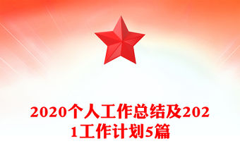 2020個人工作總結(jié)及2021工作計劃5篇