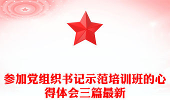 參加黨組織書記示范培訓班的心得體會三篇最新