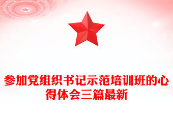 參加黨組織書記示范培訓(xùn)班的心得體會三篇最新