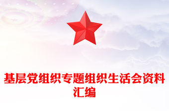 基層黨組織專題組織生活會資料匯編