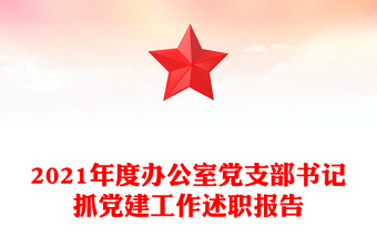 2021年度辦公室黨支部書記抓黨建工作述職報(bào)告