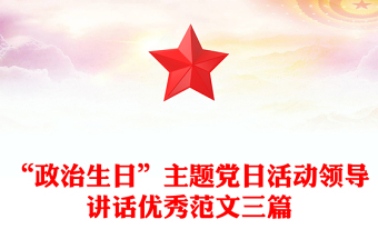 “政治生日”主題黨日活動領導講話優(yōu)秀范文三篇