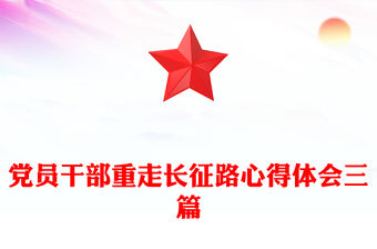 黨員干部重走長征路心得體會三篇