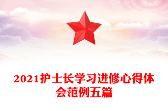 2021護(hù)士長學(xué)習(xí)進(jìn)修心得體會范例五篇